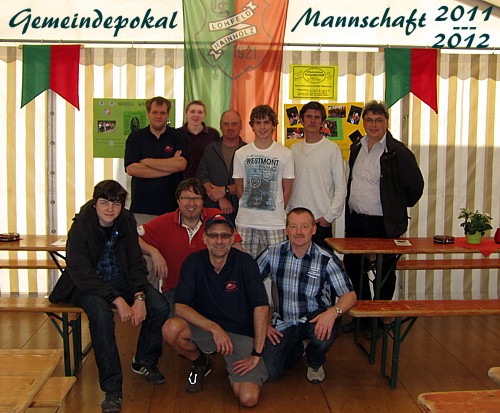 Bucki, Maiki, Teamchef Uwe, Marc, Meggy, Didi, Robin, Karl-Heinz, Reini und Thomas